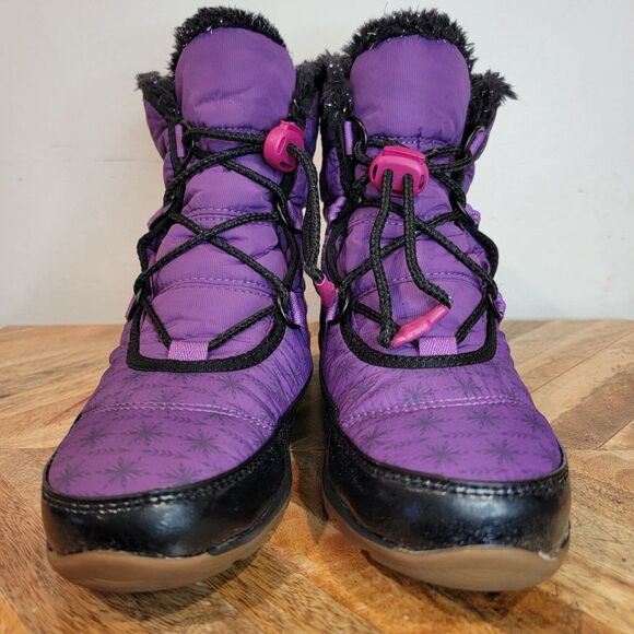 EUC Sorel Disney Youth Whitney Short Frozen 2 Boots In Purple Size 5 LY3669-594 - Picture 4 of 9